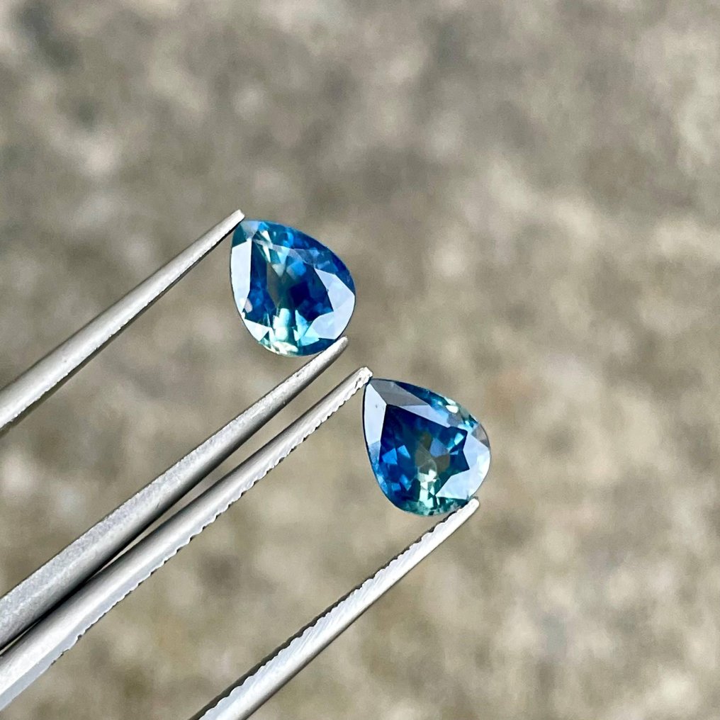 1 pcs  蓝色 蓝宝石  - 3.21 ct - 国际有色宝石协会（ICA GemLab） - 蓝宝石对 #1.0