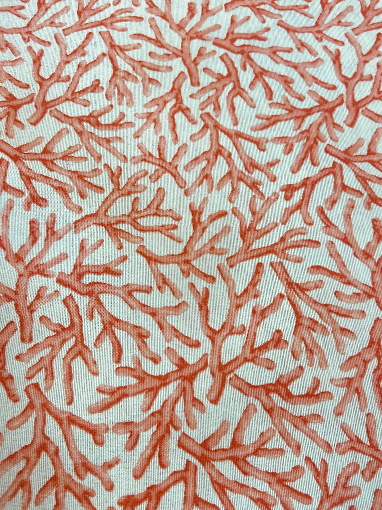 优雅细腻的面料，带有海洋珊瑚图案，双层高度，无保留！ - 纺织品  - 320 cm - 280 cm #3.2