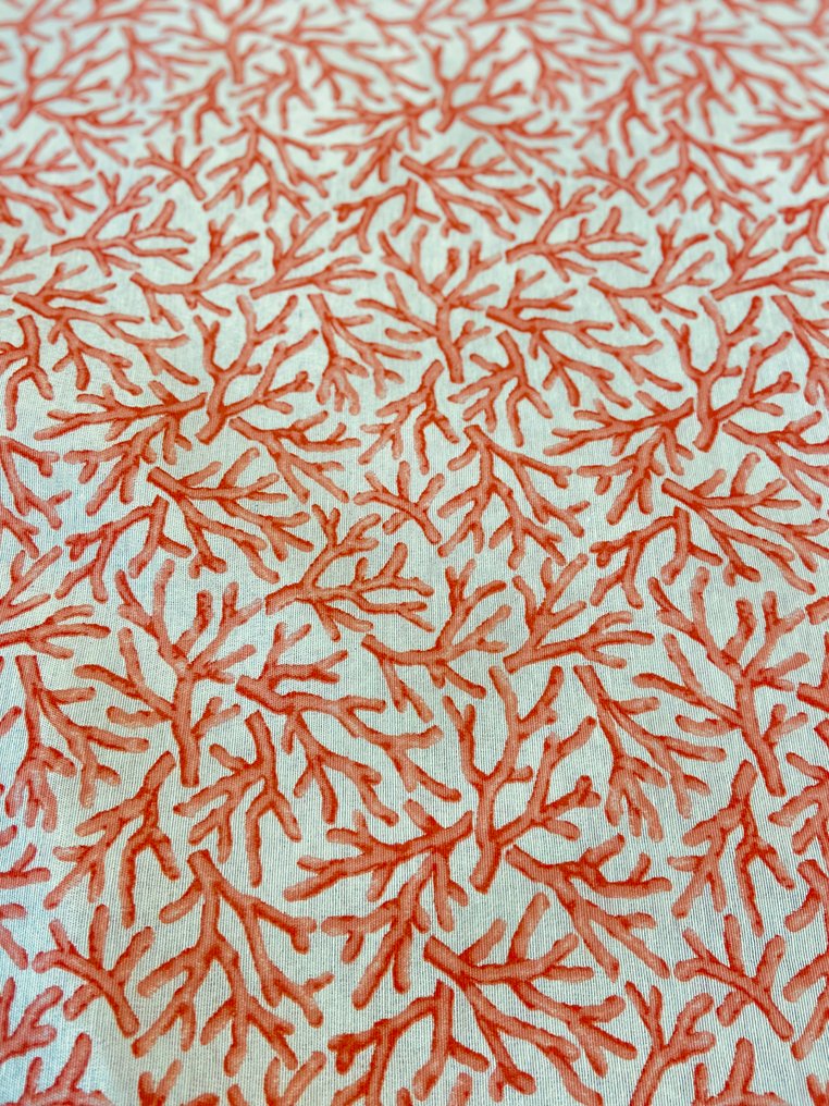 优雅细腻的面料，带有海洋珊瑚图案，双层高度，无保留！ - 纺织品  - 320 cm - 280 cm #1.0