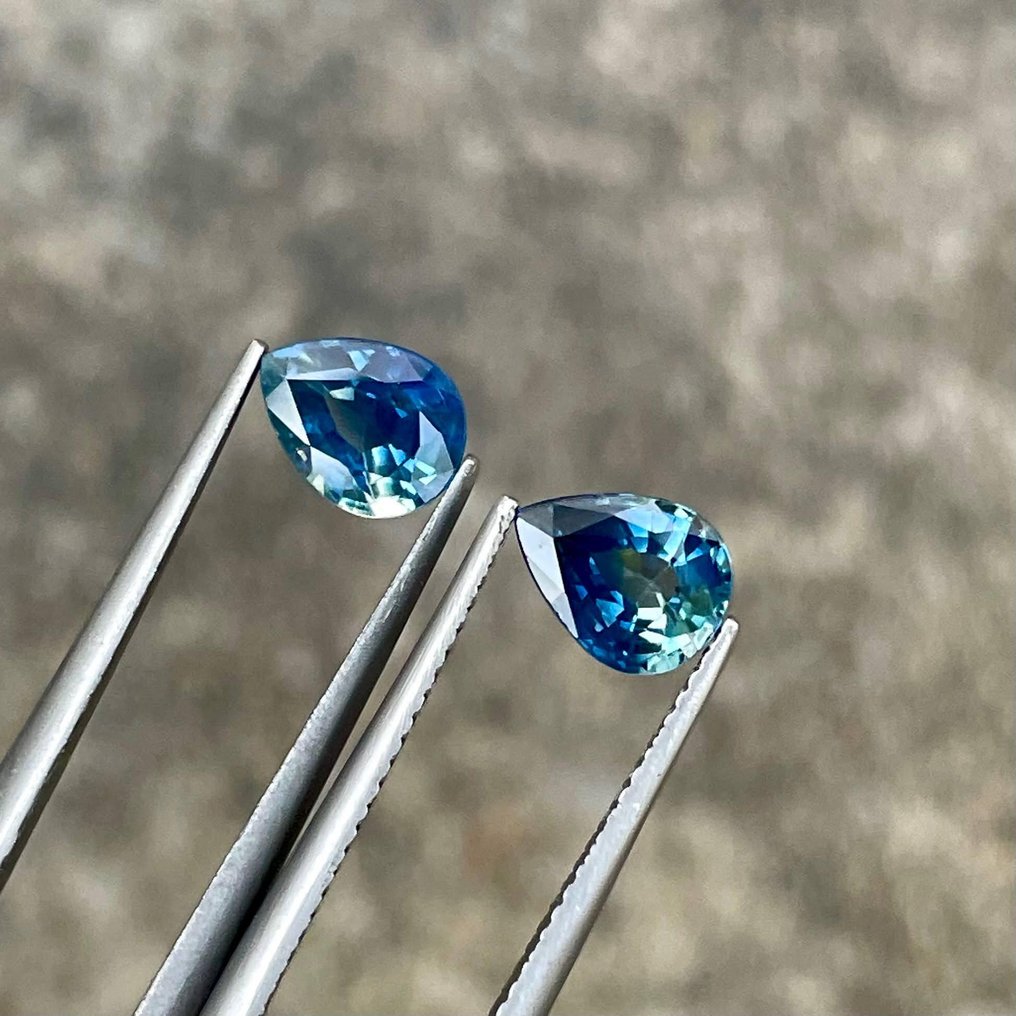 1 pcs  蓝色 蓝宝石  - 3.21 ct - 国际有色宝石协会（ICA GemLab） - 蓝宝石对 #4.3