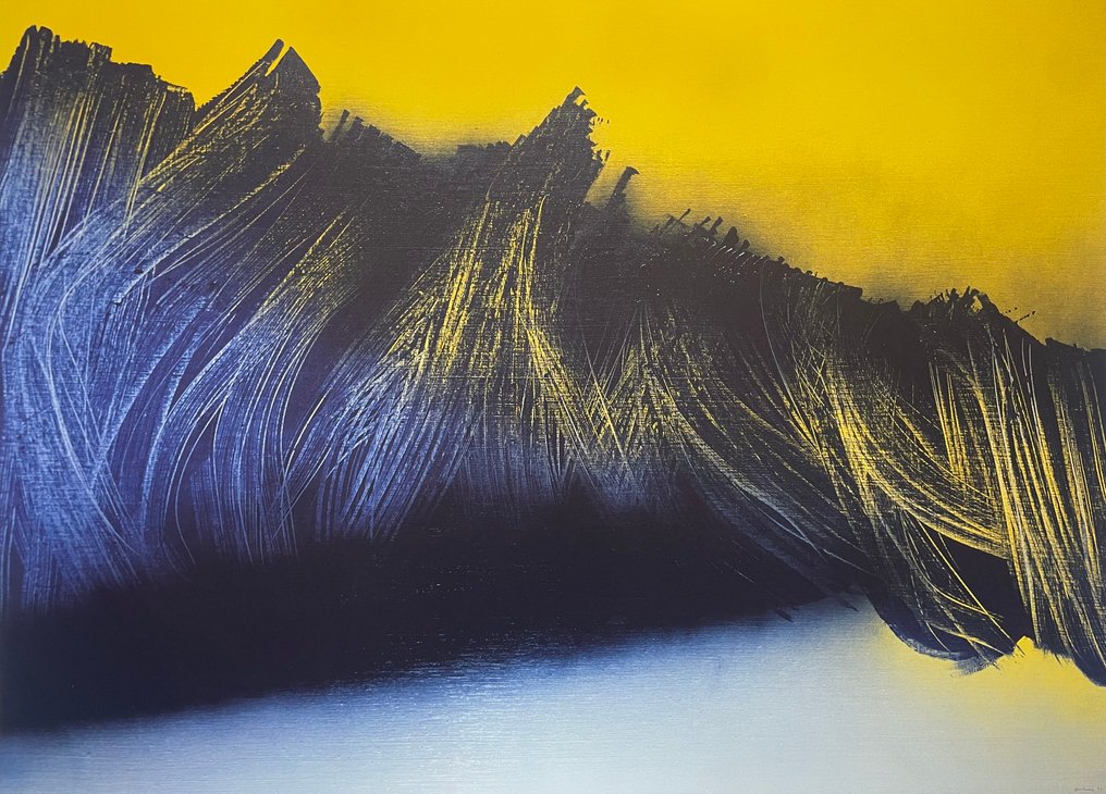 Hans Hartung - T1971-R30 - Offset lithography - Licensed print 2008 - COA #3.2