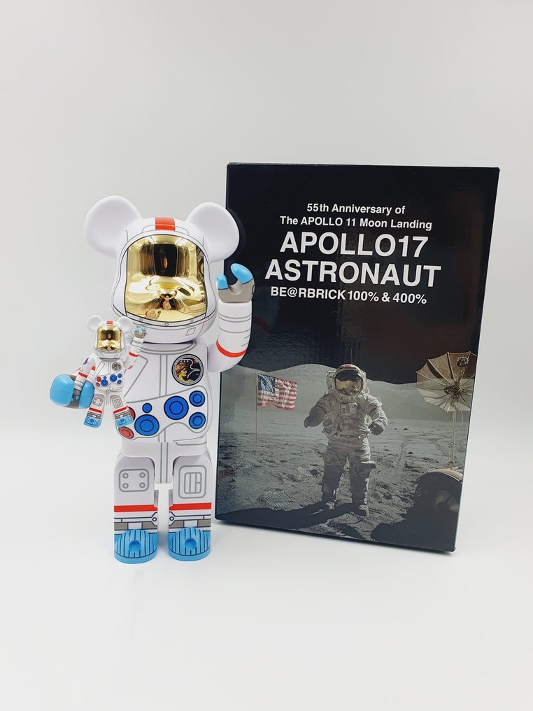 NO RESERVE Medicom toy x Nasa - Be@rbrick Nasa Apollo 17 400% 100% Bearbrick 2024 #4.3