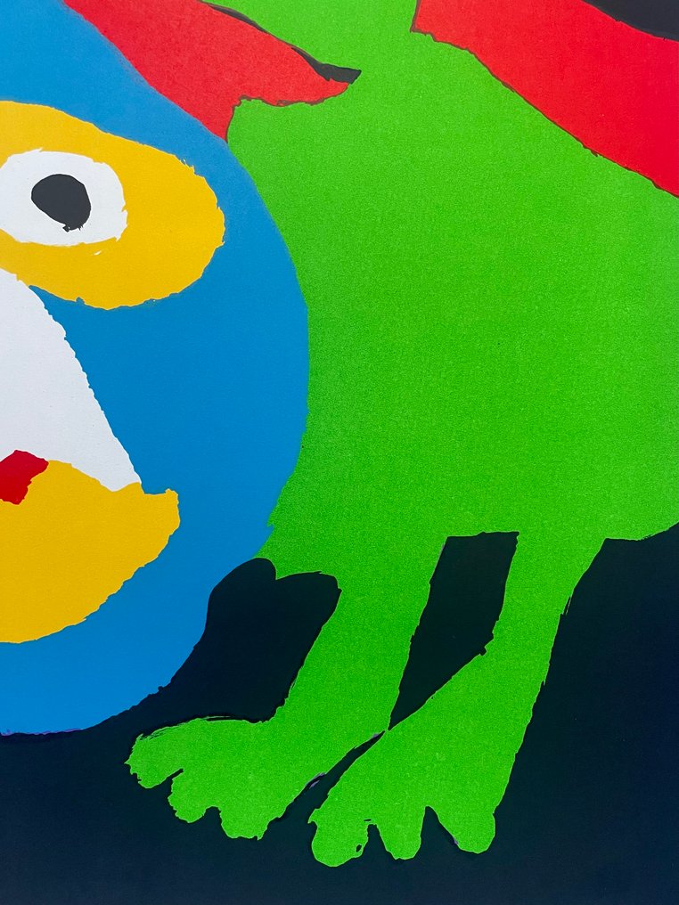 Karel Appel (1921-2006) - Galérie Ariel 1974 ** ORIGINAL LITHOGRAPHIC PRINT ** #4.3