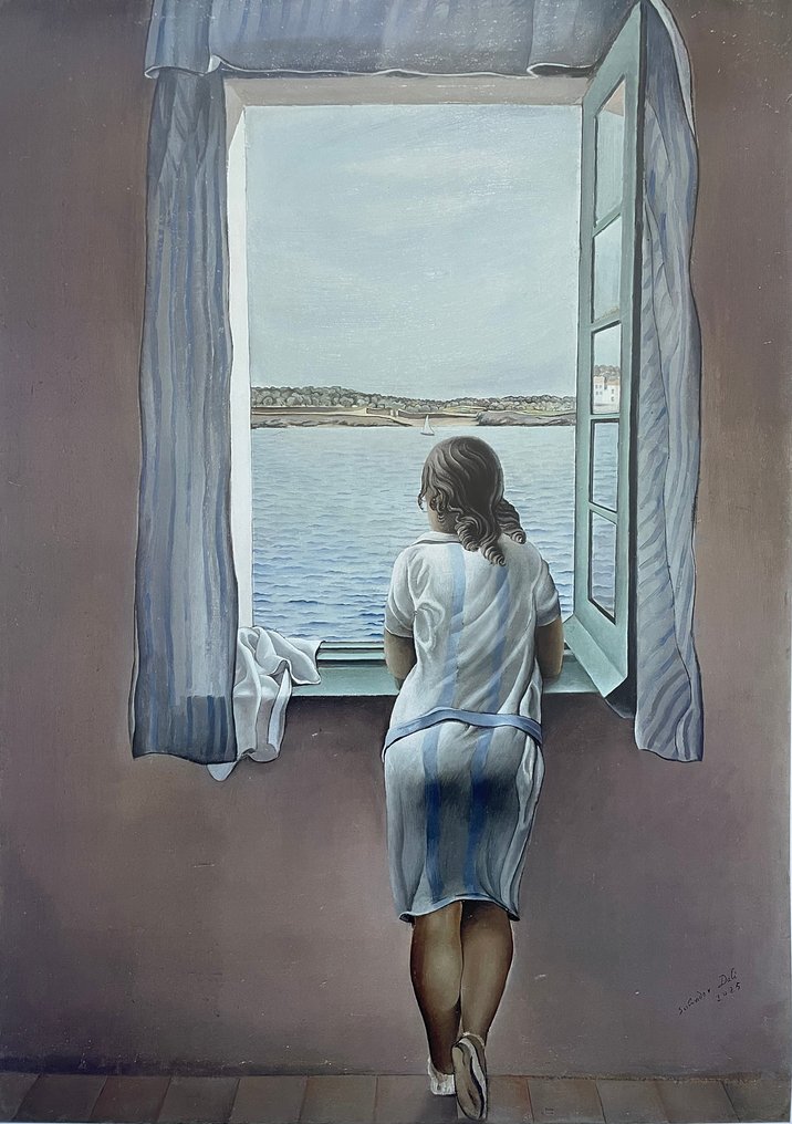Salvador Dalí (after) - Figura en una finestra - Licensed offset print  ** NO RESERVE ** #1.0