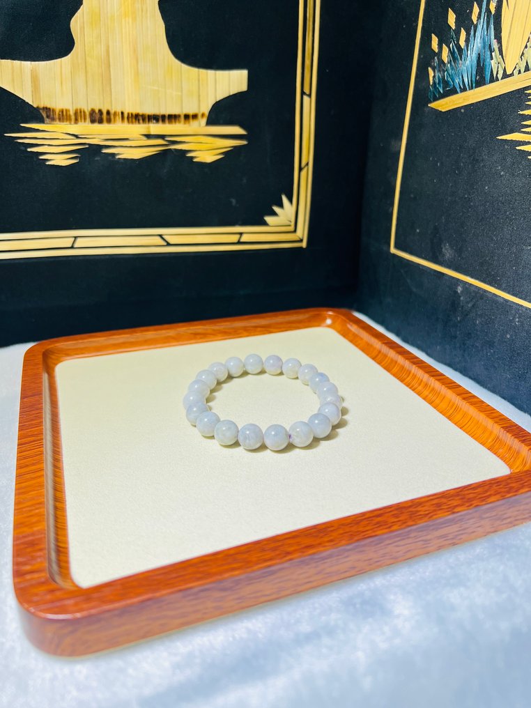 ***无底价*** Hackmanite 手链——一种异国情调且神奇的宝石 高荧光 - 稀有 - Ø 10毫米 - 20厘米长- 27.3 g - (1) #2.1