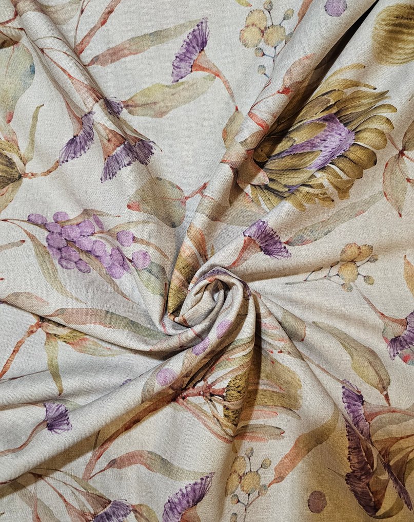 300X280厘米！全新Tessuto花卉金色面料，紫色和珊瑚色——独家设计精选 - 紡織品  - 300 cm - 280 cm #3.2