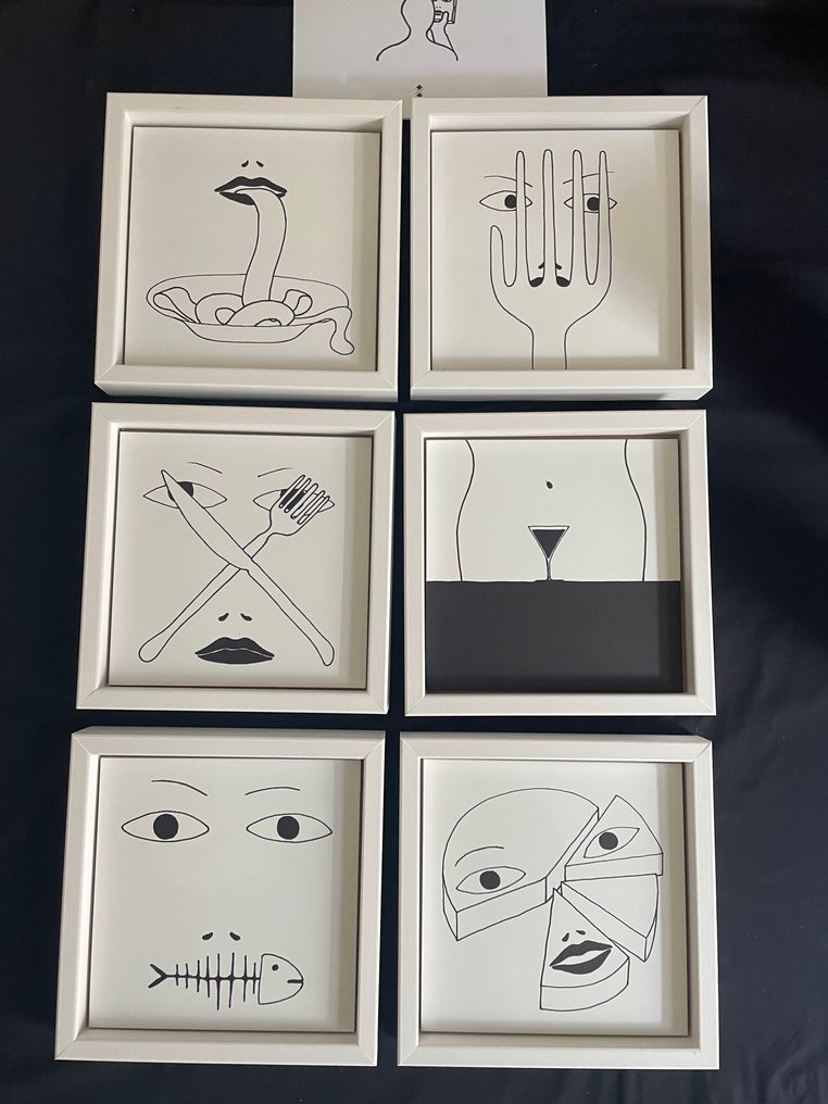 Kiasmo - Vincenzo D'Alba - 框架 (6)  - 木, 陶瓷 - Bistrot #1.0