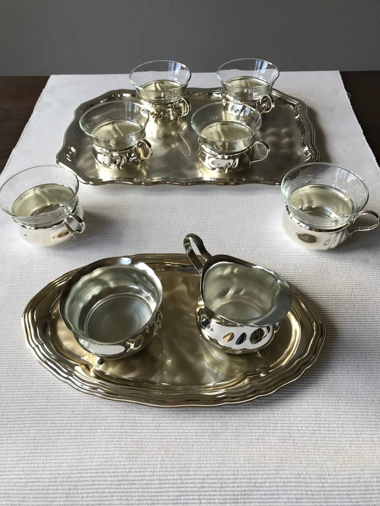 茶具 (2) - 玻璃, 金属 - 复古套装 #2.1