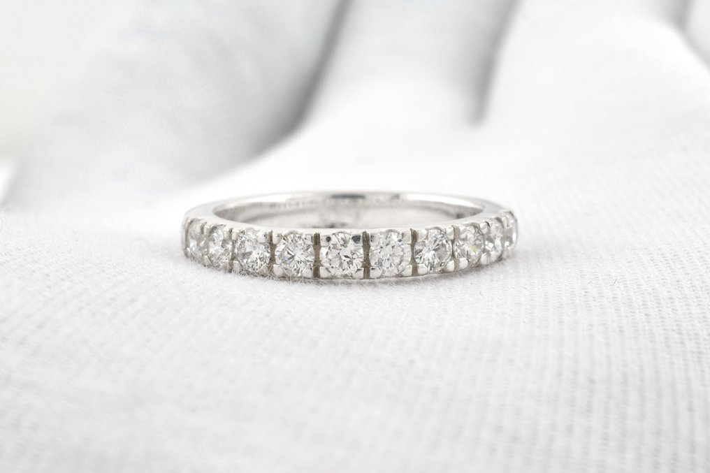 结婚戒指 - 14K包金 白金 -  0.83ct. tw. 钻石 (天然) - 天然钻石戒指 #4.3