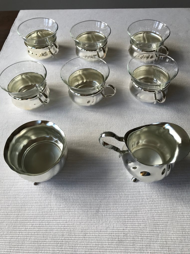 茶具 (2) - 玻璃, 金属 - 复古套装 #3.2