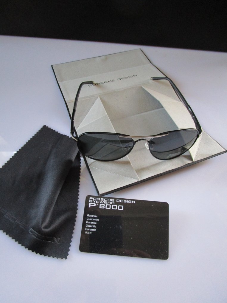 Porsche Design - Exclusive pilot model series P'8000 - metal frame BLACK/SILVER accessories - 眼鏡 #1.0