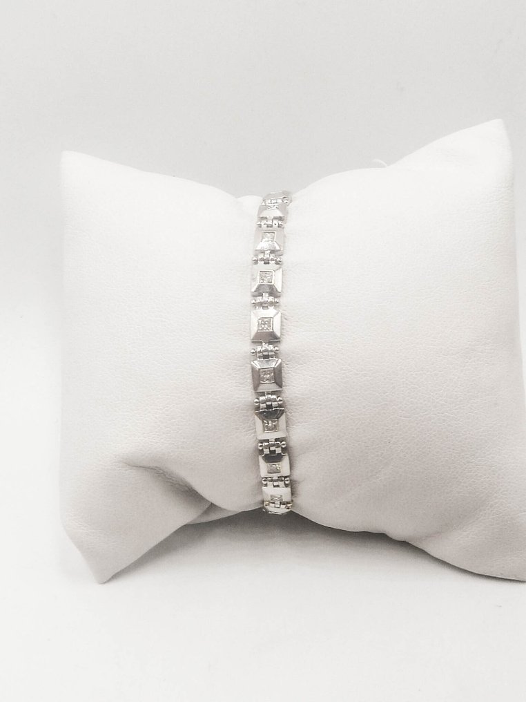 Brățară - 18 ct. Aur alb Diamant (Natural)  #1.0