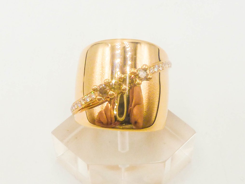 Ring - 18 kt Roségold Diamant (Natürlich)  #4.3