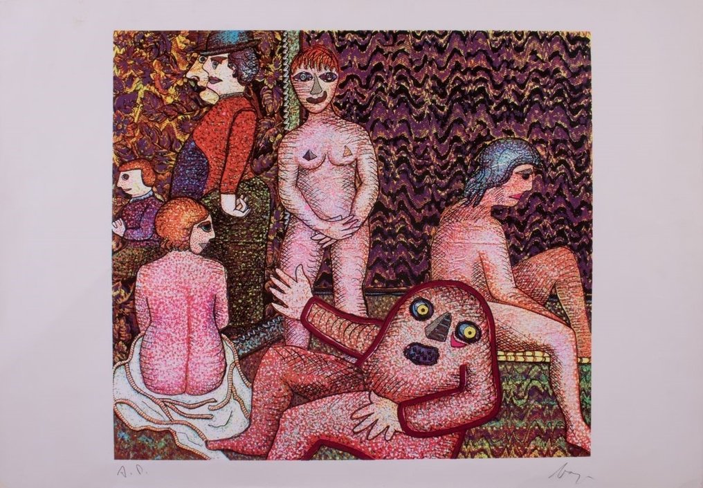 Enrico Baj (1924-2003) - Le modelle (omaggio a Seurat) #1.0