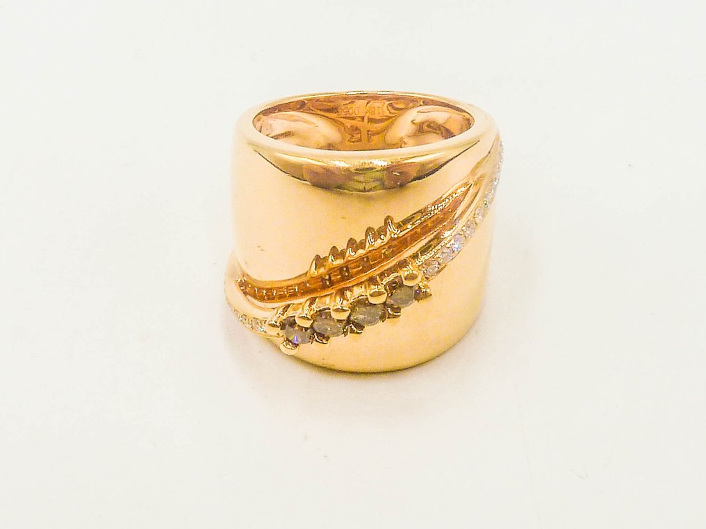 Ring - 18 kt Roségold Diamant (Natürlich)  #1.0