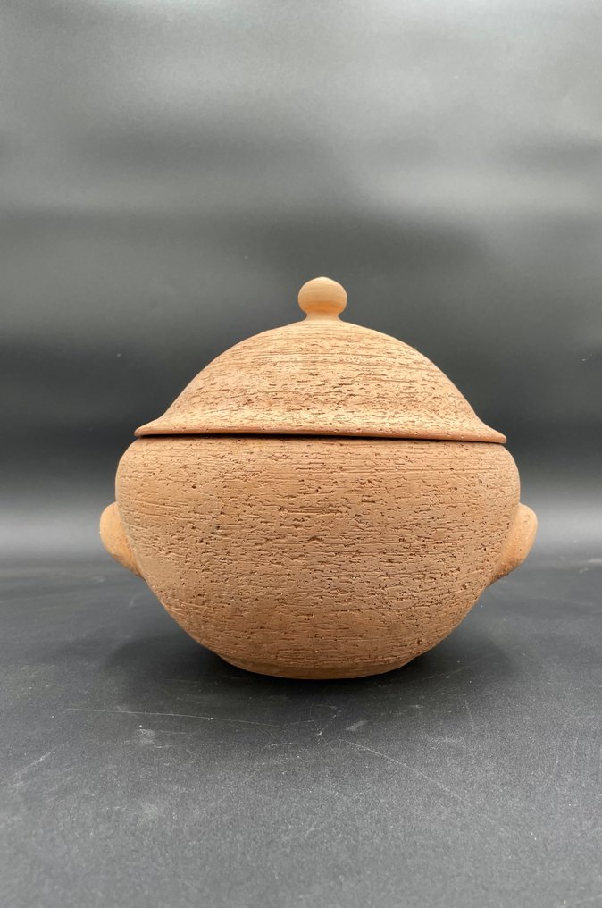 B. Druto Scultore - 花瓶 -  精美手工陶土壶，签名 Druto 签名 B. Druto — 独一无二的作品  - 陶瓷 #3.2