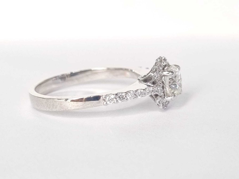 鸡尾酒戒指 - 18K包金 白金 - 0.82ct. tw. 钻石 (天然) - 钻石 #2.1