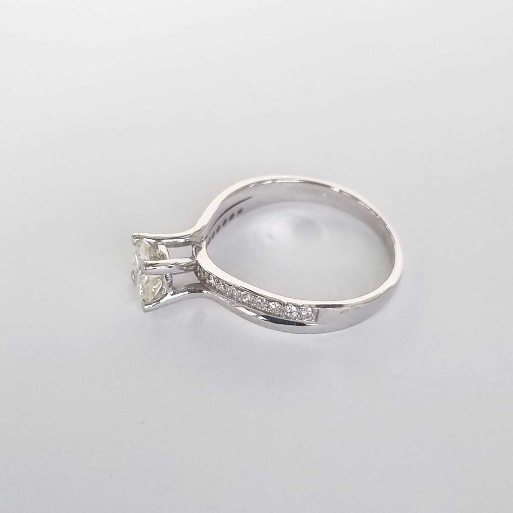 订婚戒指 - 18K包金 白金 - 0.90ct. tw. 钻石 (天然) - 钻石 #3.2