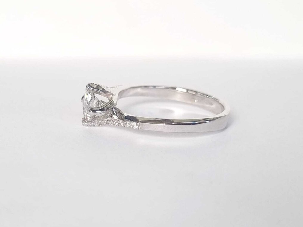 訂婚戒指 - 18 克拉 白金 - 0.64ct. tw. 鉆石 (天然) - 鉆石 #2.1