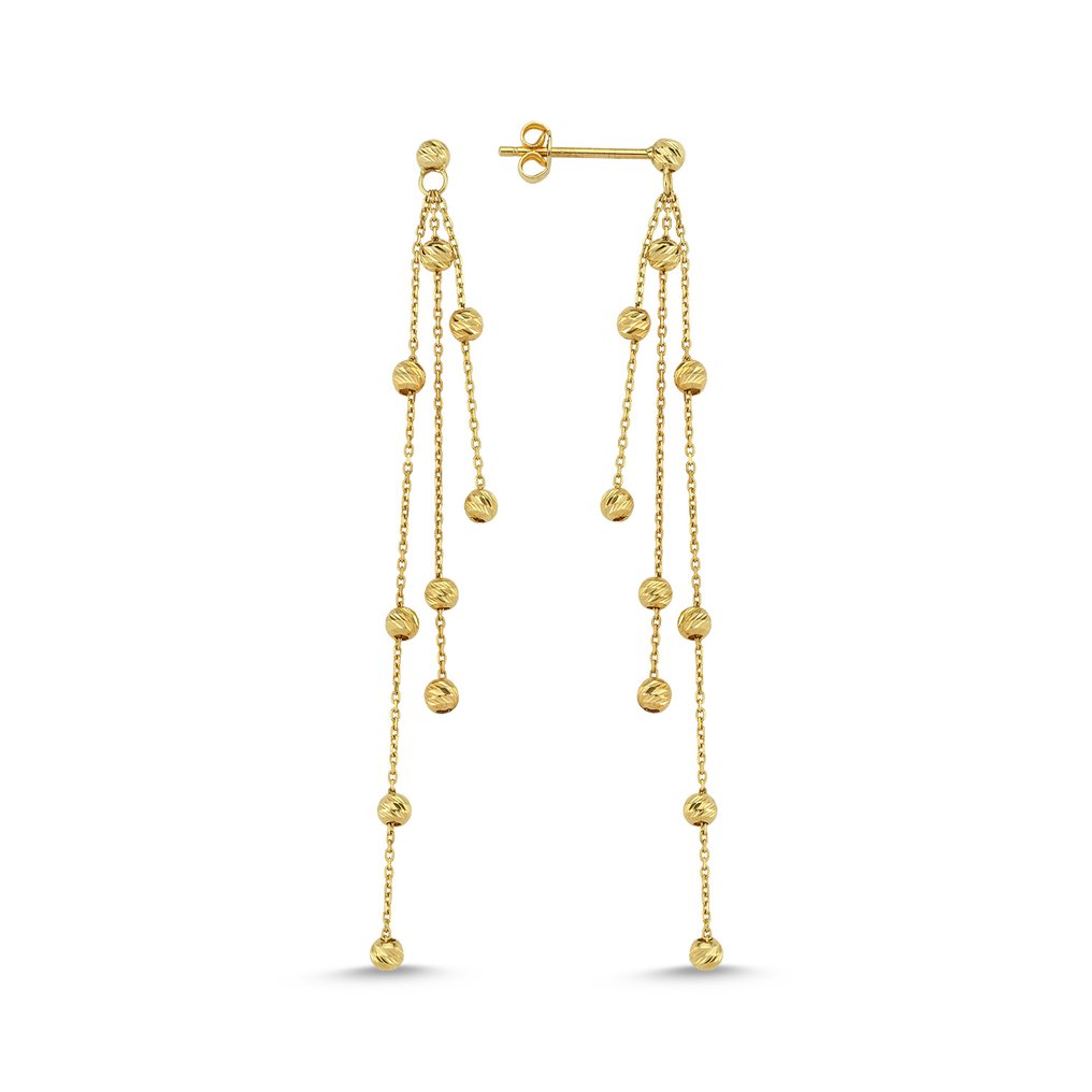 Sans prix de réserve - Handmade - Boucles d'oreilles - 14 carats Or jaune - Multiple boucles d'oreilles Dorika #1.0