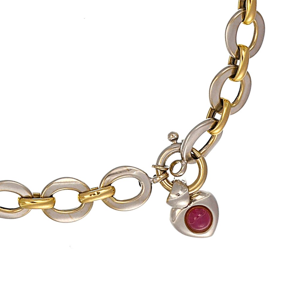 Κολιέ με μενταγιόν - 18 καράτια Κίτρινο χρυσό, Λευκός χρυσός - 0.50ct. tw. Ρουμπίνι #4.3