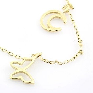 没有保留价 - Handmade - 项链 - 14K包金 黄金 锆石 - 魅力 #2.1