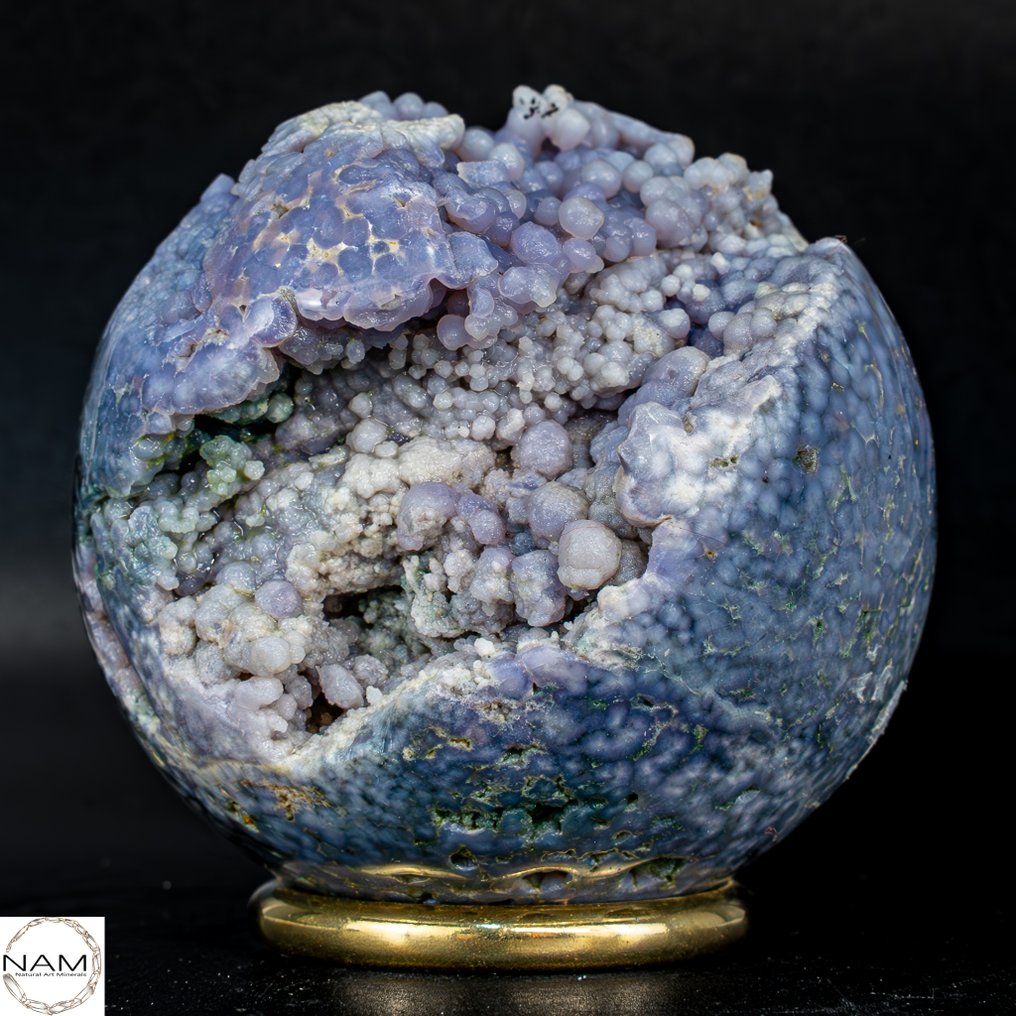 Πολύ σπάνια φυσική μορφή χαλκηδονίου σε σχήμα σταφυλιού από την Ινδονησία. Kugel 1728,85 καράτια- 345.77 g #4.3