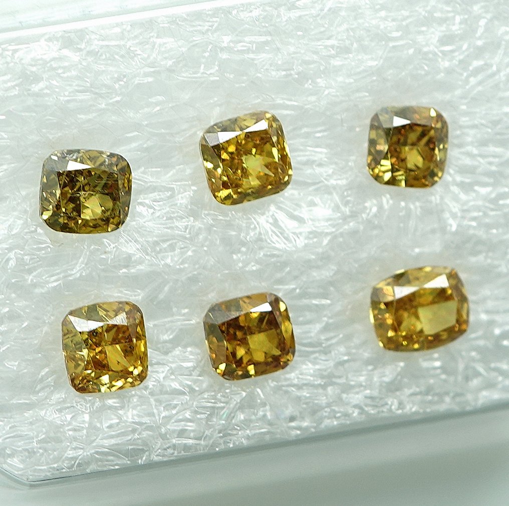 6 pcs Timantti  (Luonnollinen)  - 1.04 ct - VS1, SI1 - Jalokivitodistus, Antwerpen (GRA) #1.0