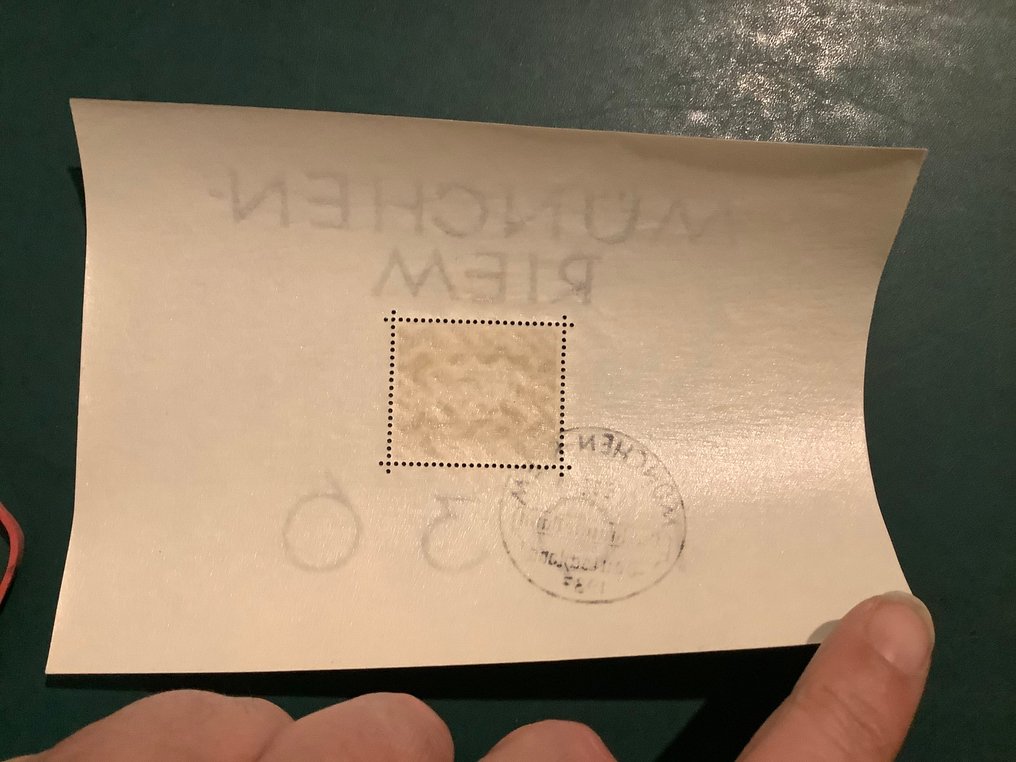 Γερμανική Αυτοκρατορία 1938 - Μπάντα Bloc Brown με ακύρωση την πρώτη ημέρα, 1/8/1937. - Michel bloc 10 #4.3