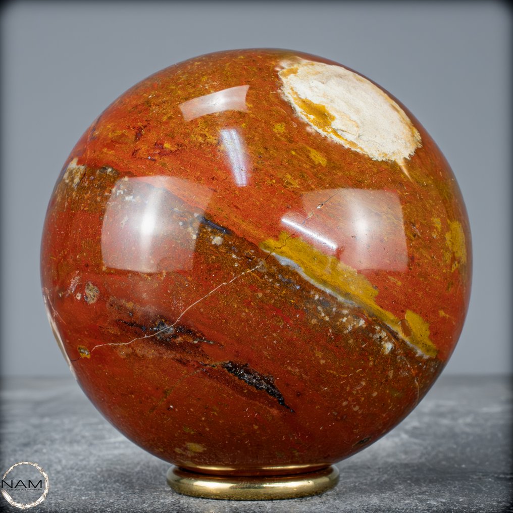 天然红色碧玉、玛瑙和紫水晶 Sphere- 1336.99 g #3.2