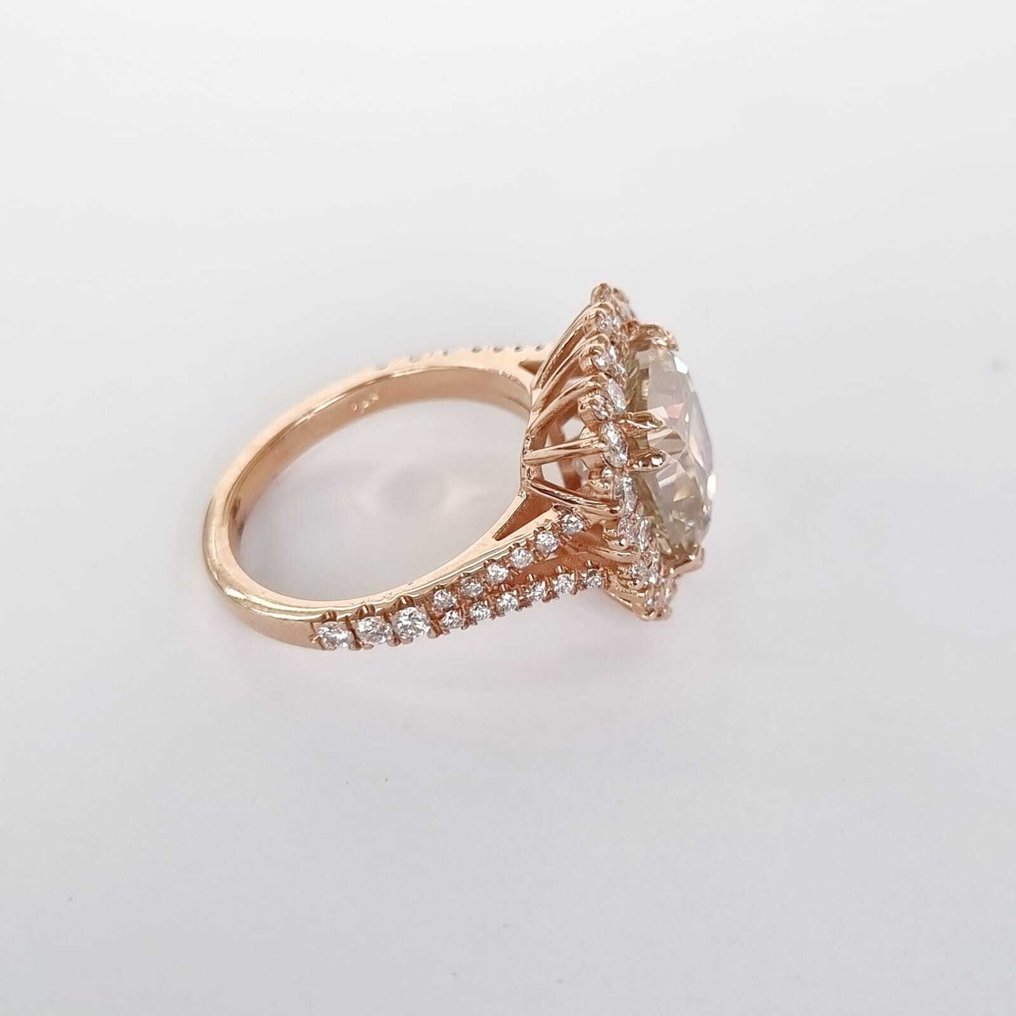 Βραδινό δαχτυλίδι - 14 καράτια Ροζ χρυσό - 6.33ct. tw. Διαμάντι (Φυσικό) - Διαμάντι #4.3