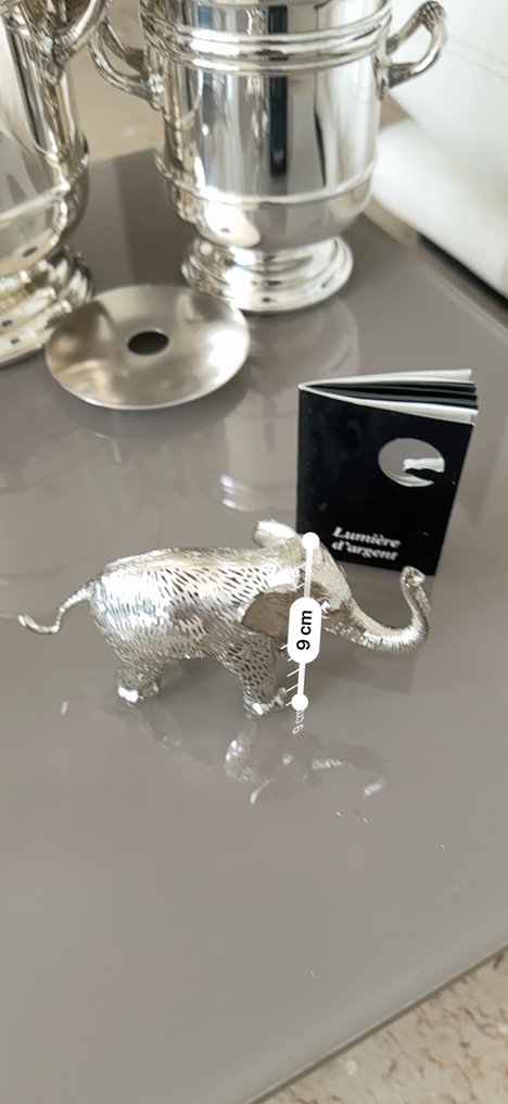 Figurita en miniatura - Elefante - Plateado, Metal #4.3