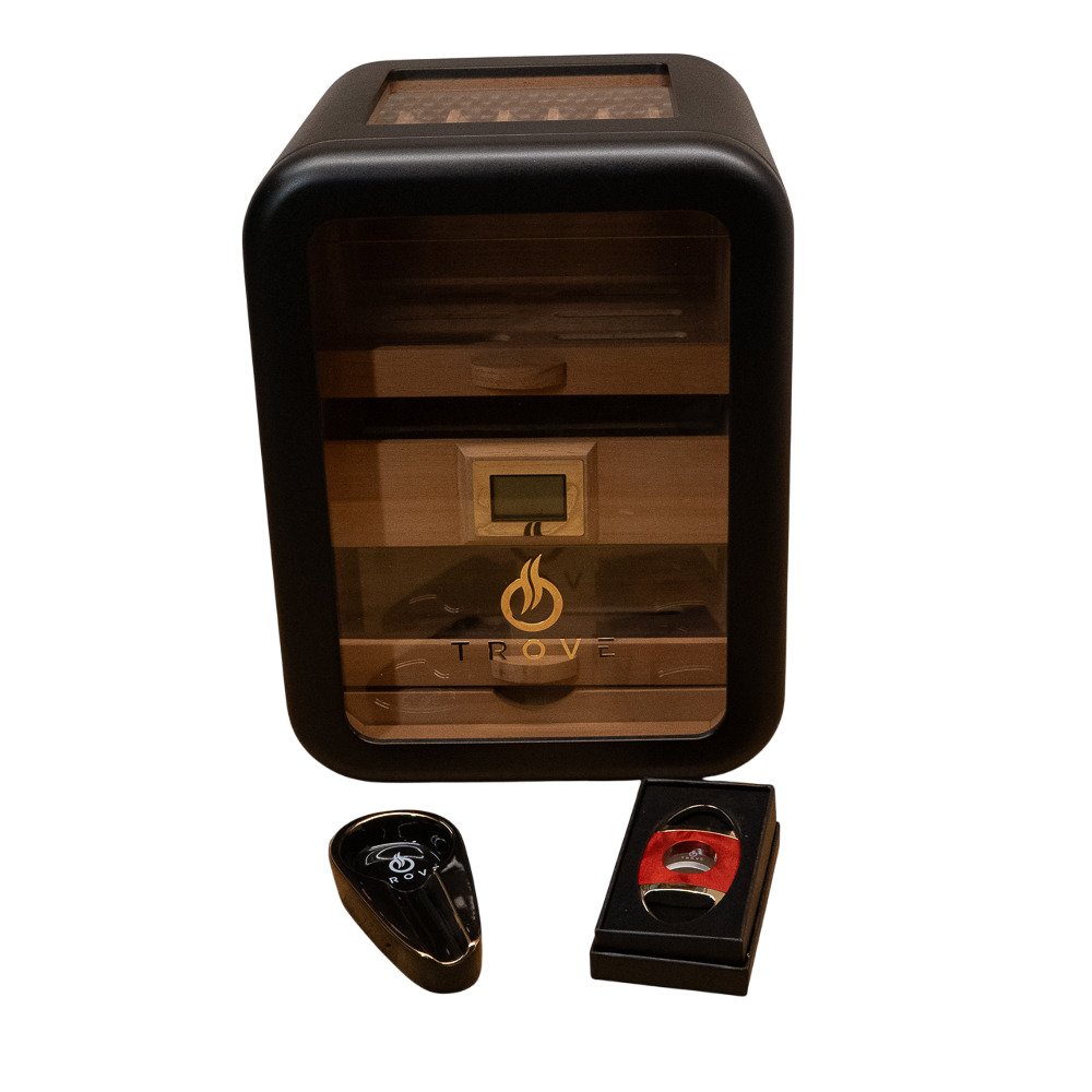 Trove - Humidor (4) - Cedar - Cigar box with ashtray #1.0