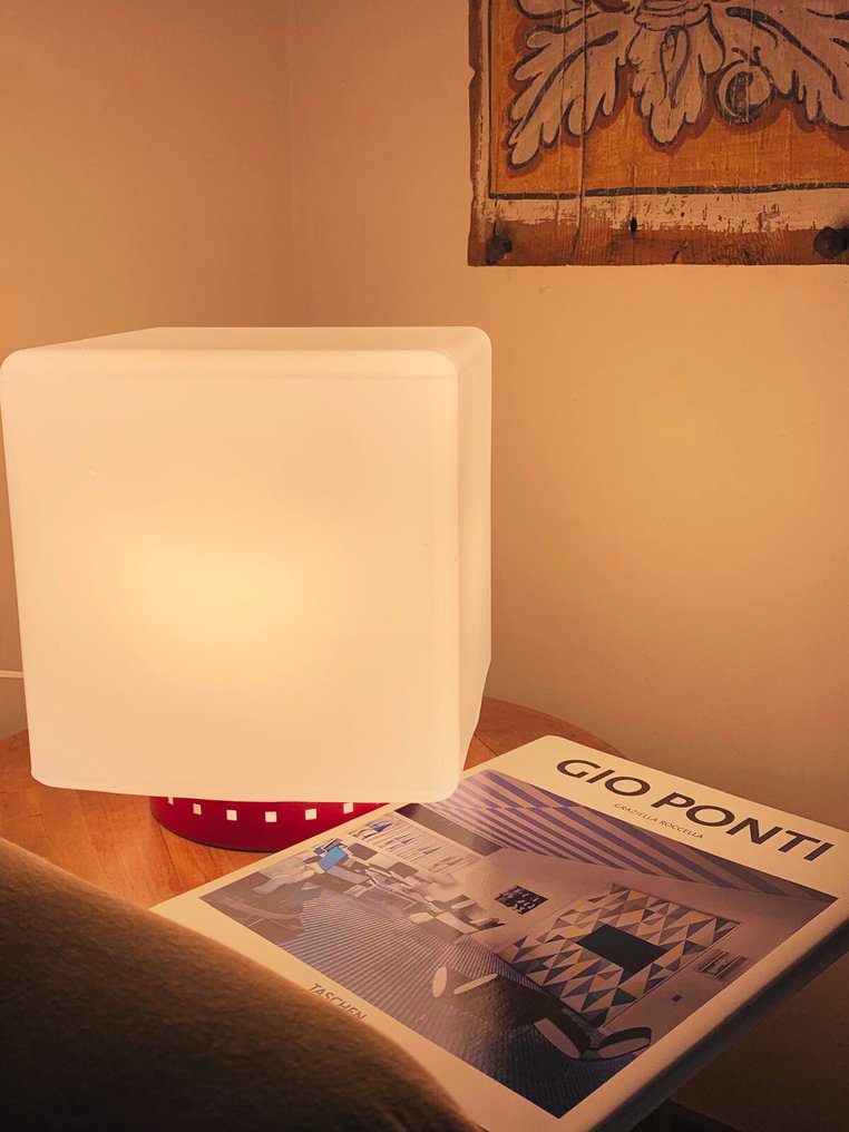 Table lamp - Steel, Opal glass - CUBO Model #1.0