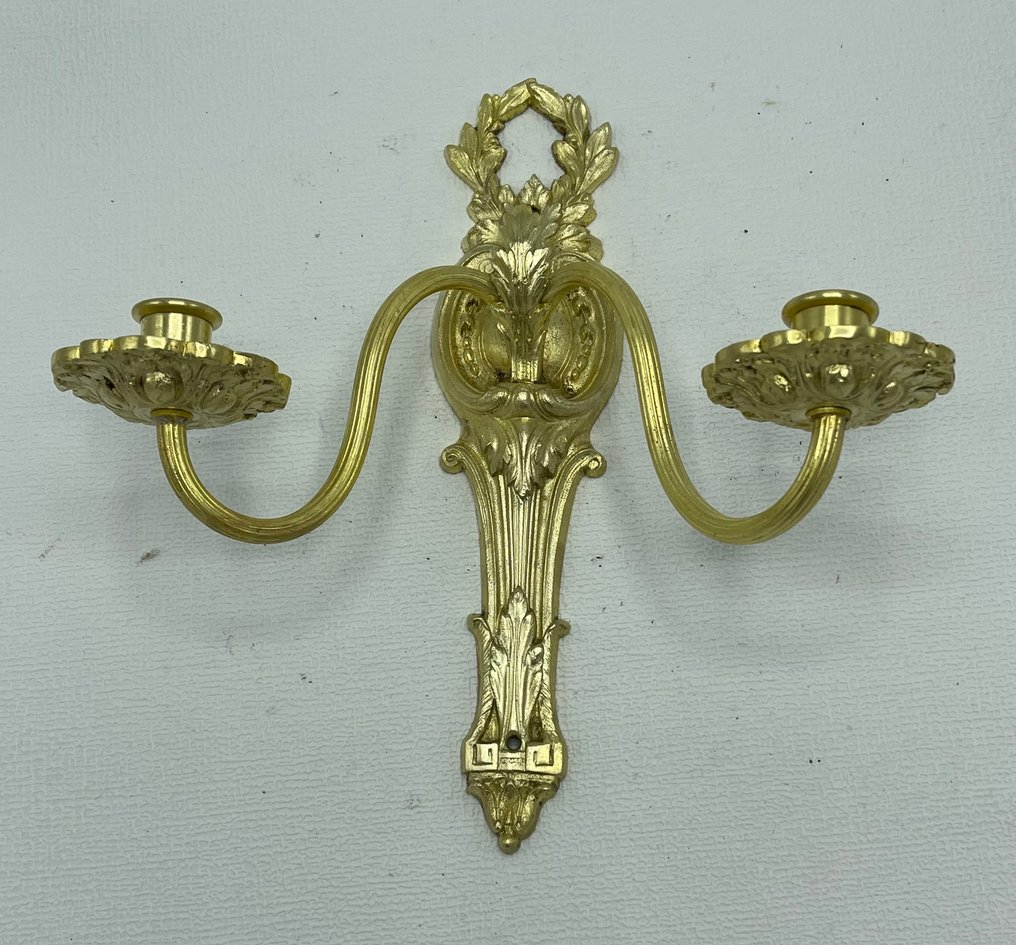 Suport de lumânări (2) - Bronz - aplice de perete #2.1