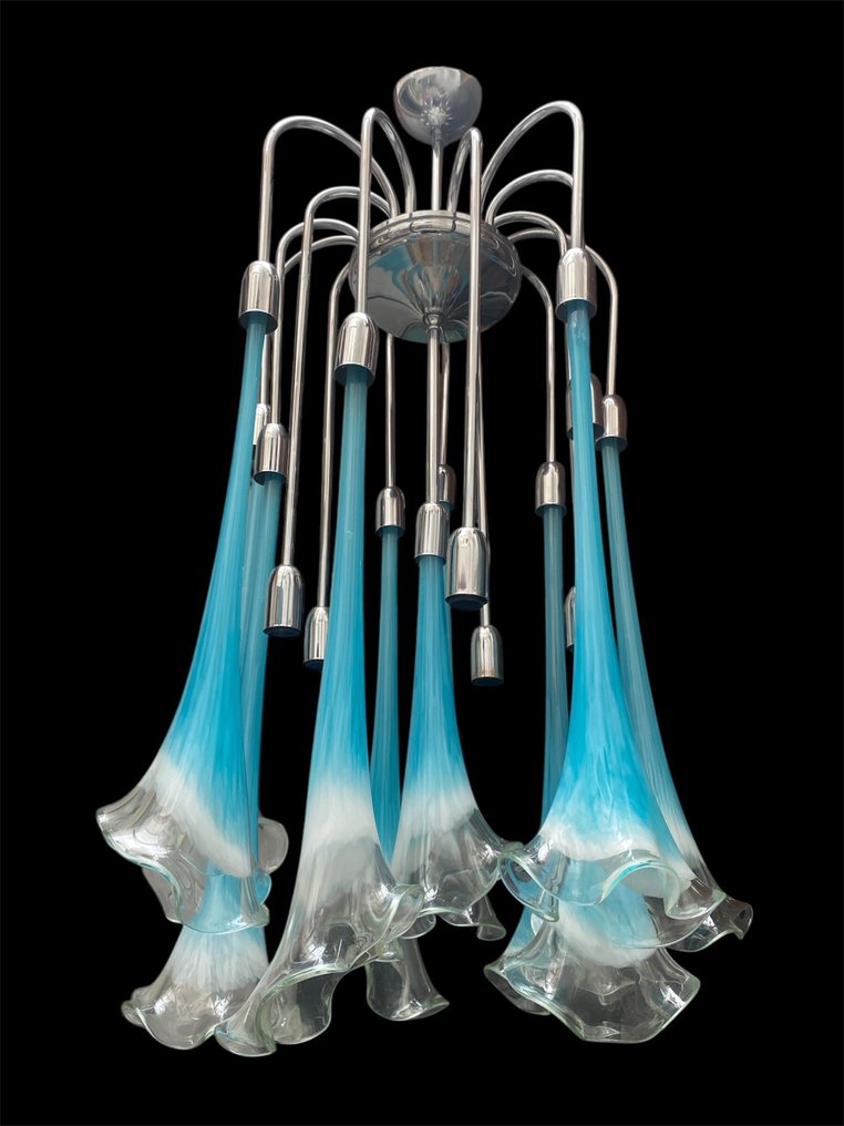 枝形吊灯 - 穆拉诺玻璃 - 五灯吊灯 #4.3