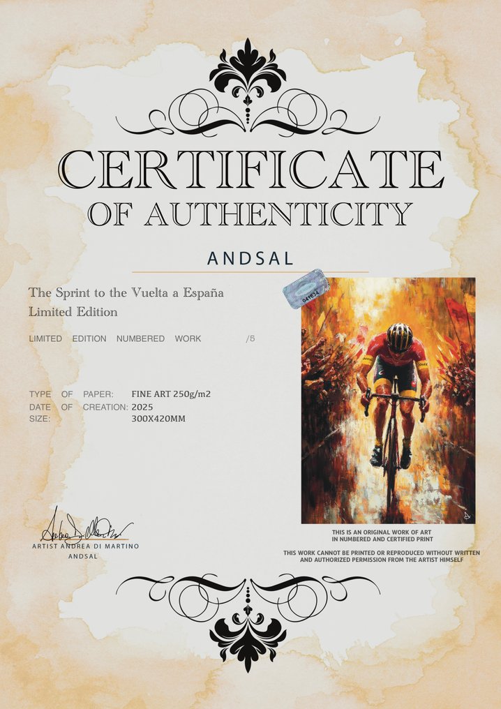 ANDSAL - The Sprint to the Vuelta a España Limited Edition w/COA #2.1