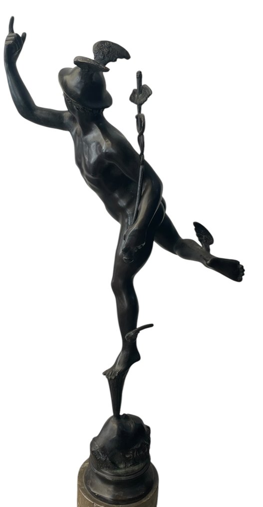 Γλυπτό, Hermes - - 57 cm - Πατιναρισμένος μπρούτζος #1.0