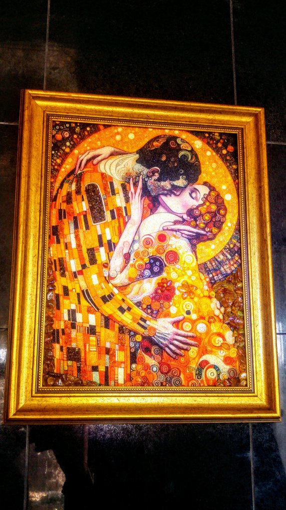 波罗的海琥珀图片 - 克林特风格 - 新系列 - 琥珀 - 48 cm - 38 cm #2.1