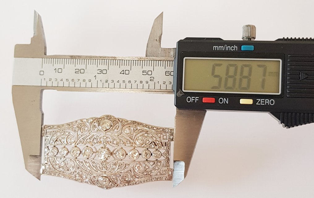 胸针 - 18K包金 黄金 - 7.31ct. tw. 钻石 (天然) - 钻石 - 华丽的别针 1910-20 #1.0