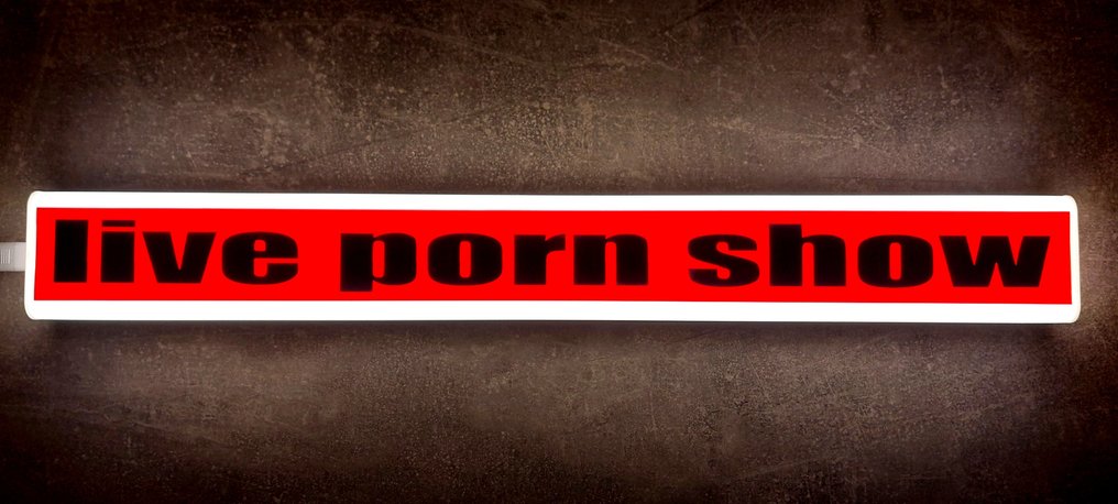 Αμστερνταμ, ζωντανή πορνοπαραστάση, φωτεινή διαφημιστική πινακίδα. - Διαφημιστική πινακίδα - Amsterdam Red-lights "Live Porn Show" φωτεινή διαφημιστική πινακίδα - Πλεξιγκλάς και πλαστικό #1.0