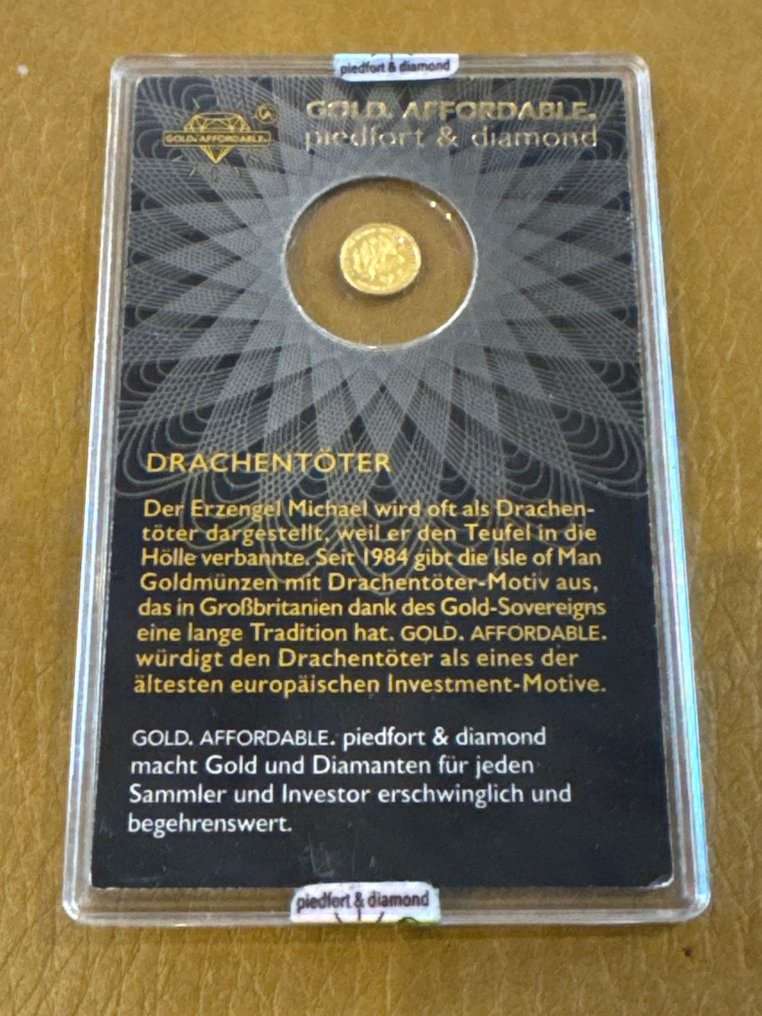 Rwanda. 10 Frw 2019 St. George mit Diamant 1/100 Oz (.999) (No reserve price) #1.0