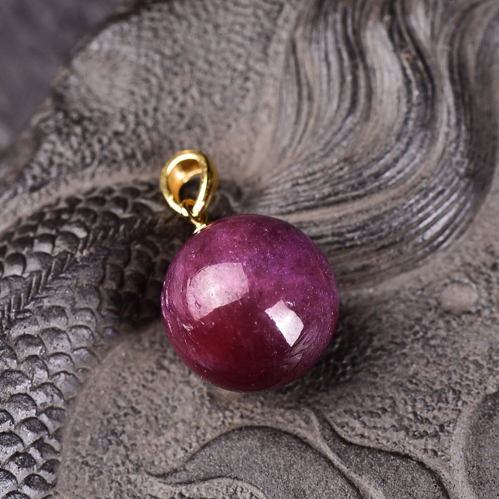 无保留 - ALGT认证 - 天然红宝石吊坠 - 包括銀鍊- 7.59 g #3.2