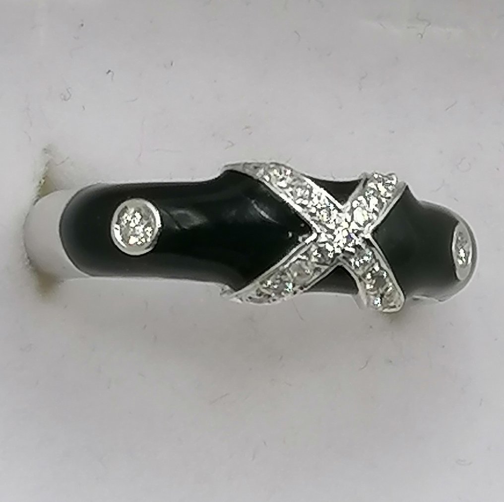 Δαχτυλίδι - 18 καράτια Λευκός χρυσός - 0.20ct. tw. Διαμάντι (Φυσικό) #2.1