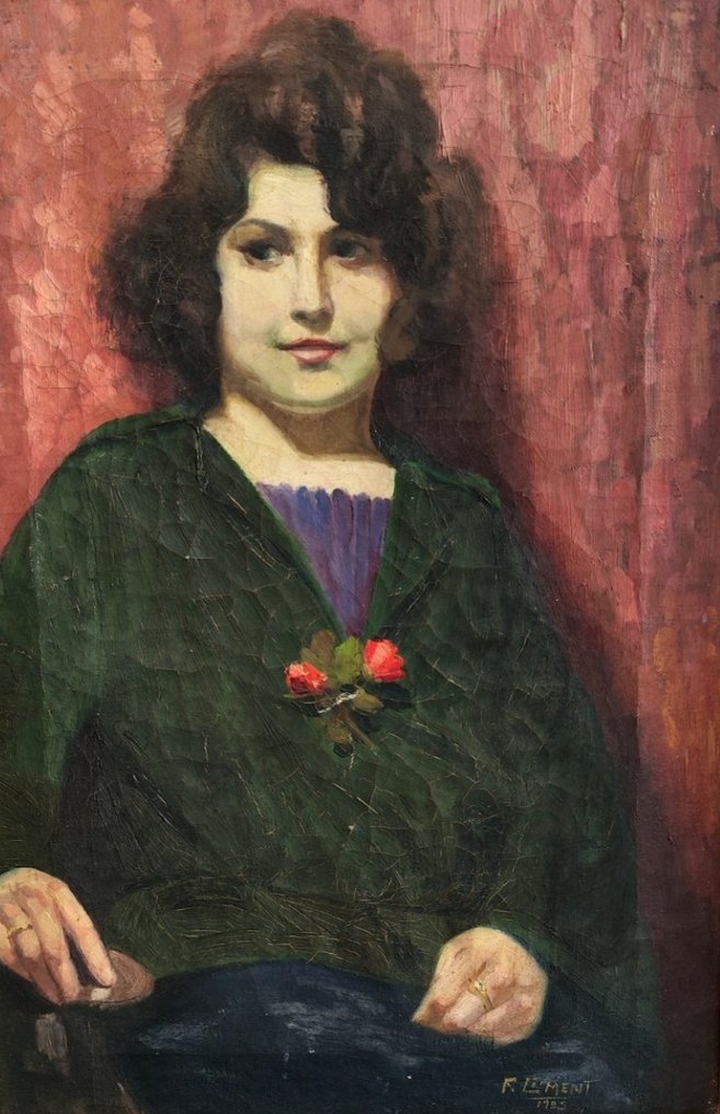 Francisco Climent Mata (1894-1964) - Retrato de mujer #1.0