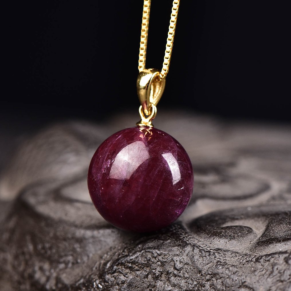 Nessuna Riserva - Certificato ALGT - Pendente in Rubino Naturale - Inclusa catena d'argento- 7.58 g #4.3