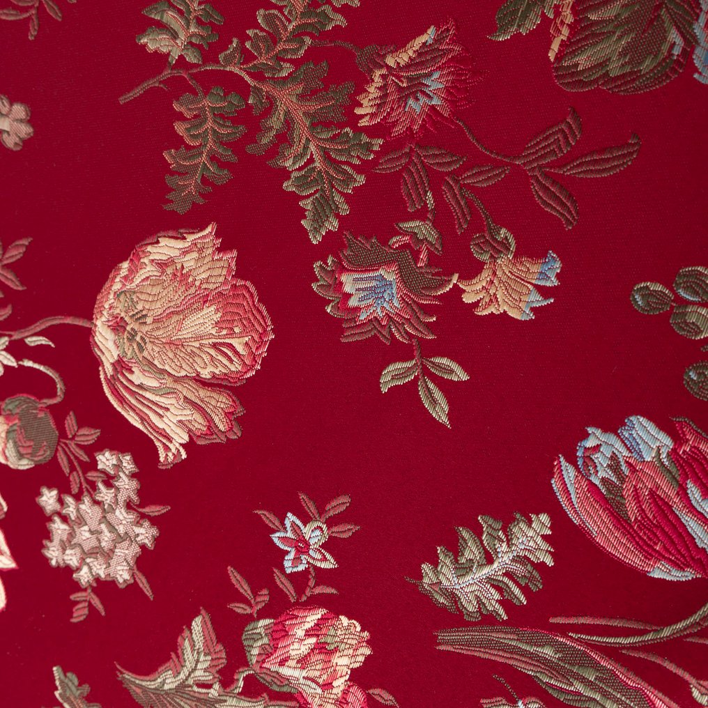 Magnificent Venetian Lampasso Bordeaux - Glossy and Chameleon - Upholstery fabric - 270 cm - 280 cm #3.2