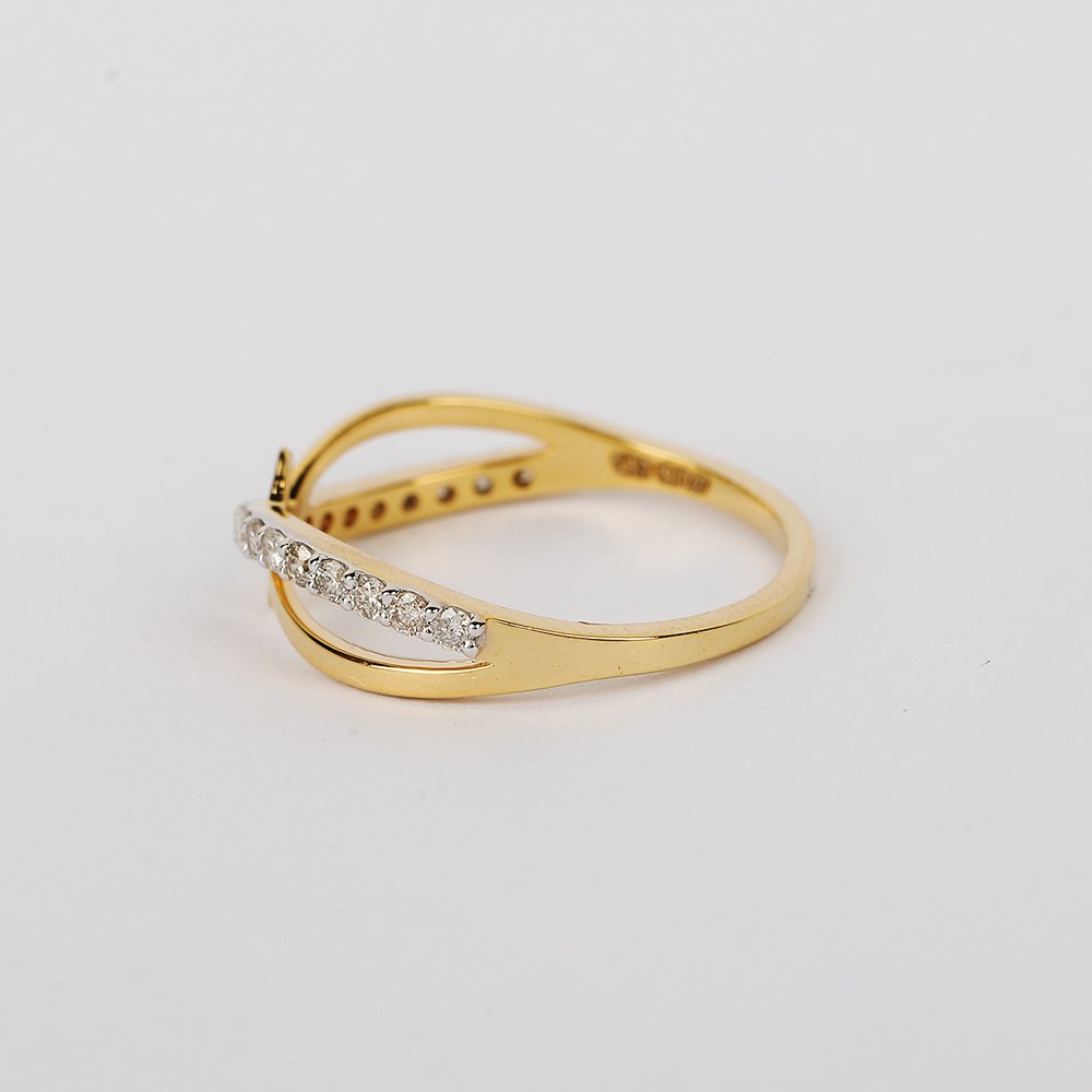 Ei pohjahintaa - Sormus - 14 kt. Keltakulta -  0.27ct. tw. Timantti (Luonnollinen) - Timanttisormus #4.3