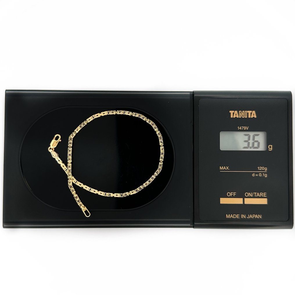 Handmade - 手鈪 - Full Link Byzantine - 3.6 g - 18 克拉 黃金 #4.3