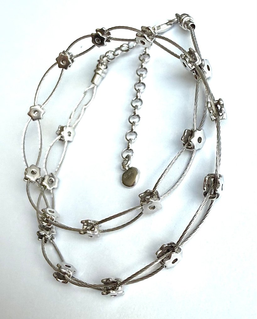 沒有保留價 - 頸鏈 銀, 意大利工作室线材项链 925纯银 #1.0